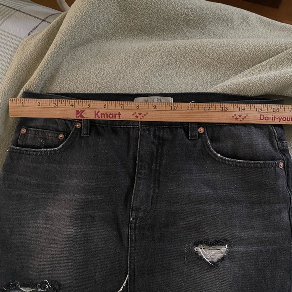 We The Free black distressed jean skirt - Picture 6 of 6